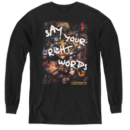 Labyrinth Right Words - Youth Long Sleeve T-Shirt Youth Long Sleeve T-Shirt Labyrinth   