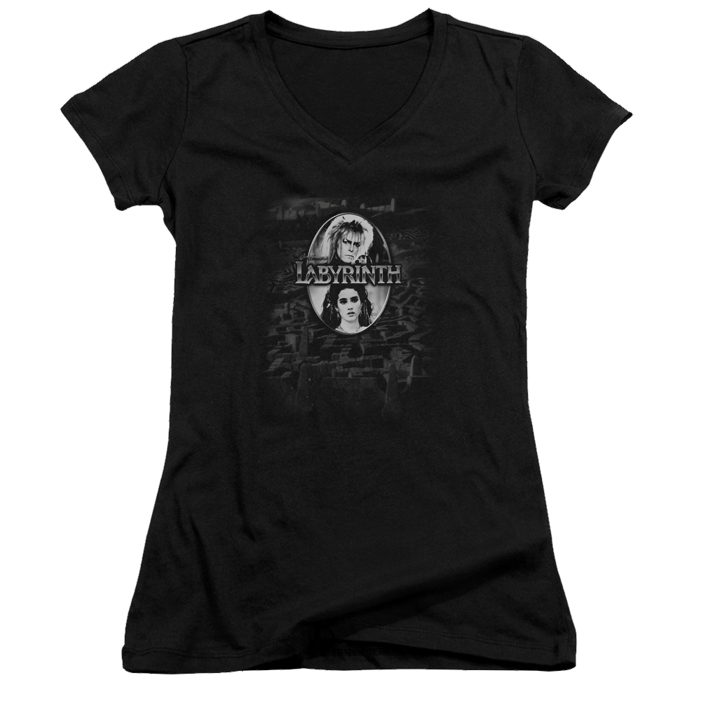 Labyrinth Maze Juniors V-Neck T-Shirt Juniors V-Neck T-Shirt Labyrinth   