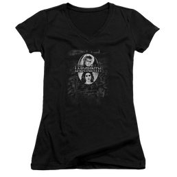 Labyrinth Maze Juniors V-Neck T-Shirt Juniors V-Neck T-Shirt Labyrinth   