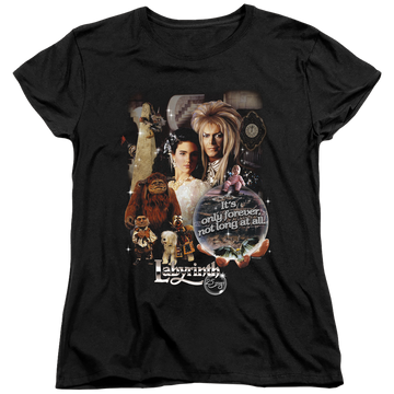 Black women's t-shirt with Labyrinth 25 Years Of Magic graphic