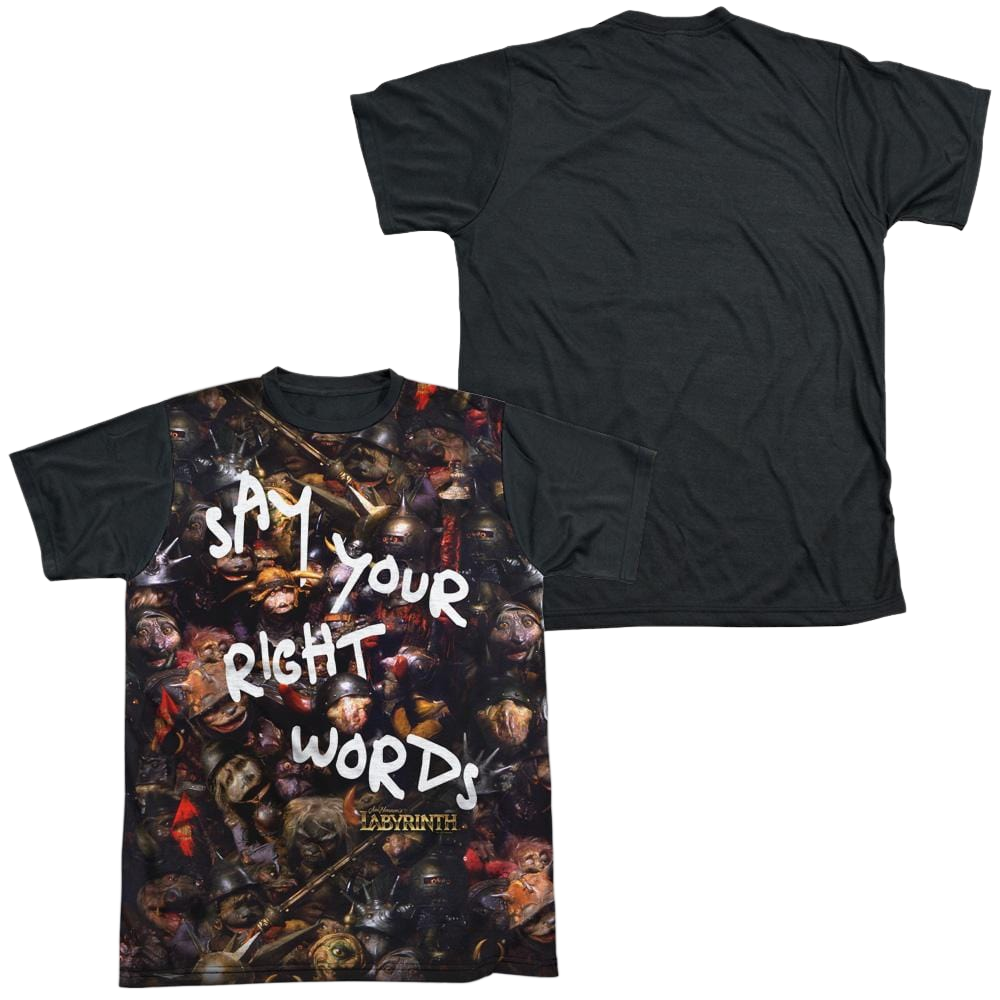 Labyrinth Right Words Men's Black Back T-Shirt Men's Black Back T-Shirt Labyrinth   