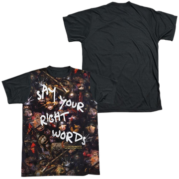 Labyrinth Right Words Men's Black Back T-Shirt Men's Black Back T-Shirt Labyrinth   