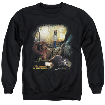 Labyrinth Sarah &amp; Ludo Men's Crewneck Sweatshirt Men's Crewneck Sweatshirt Labyrinth   