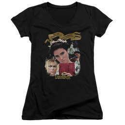 Labyrinth Dangers Untold Juniors V-Neck T-Shirt Juniors V-Neck T-Shirt Labyrinth   