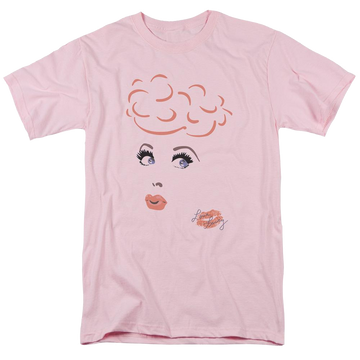 Pink men's regular fit t-shirt with I Love Lucy Eyelashes graphic