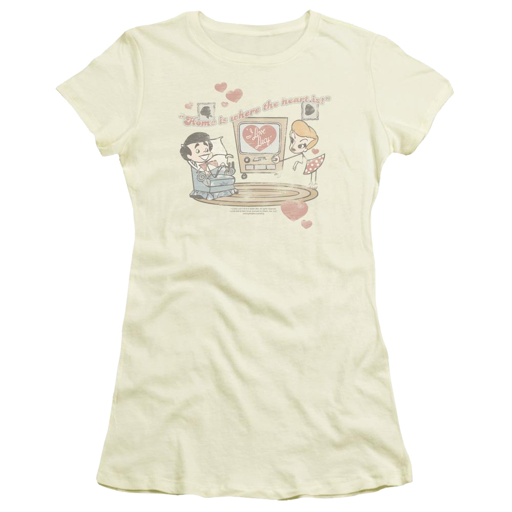 I Love Lucy Home Is Where The Heart Is Juniors T-Shirt Juniors T-Shirt I Love Lucy   