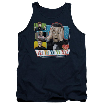 Navy men's tank with I Love Lucy Ai Yi Yi Yi Yi graphic