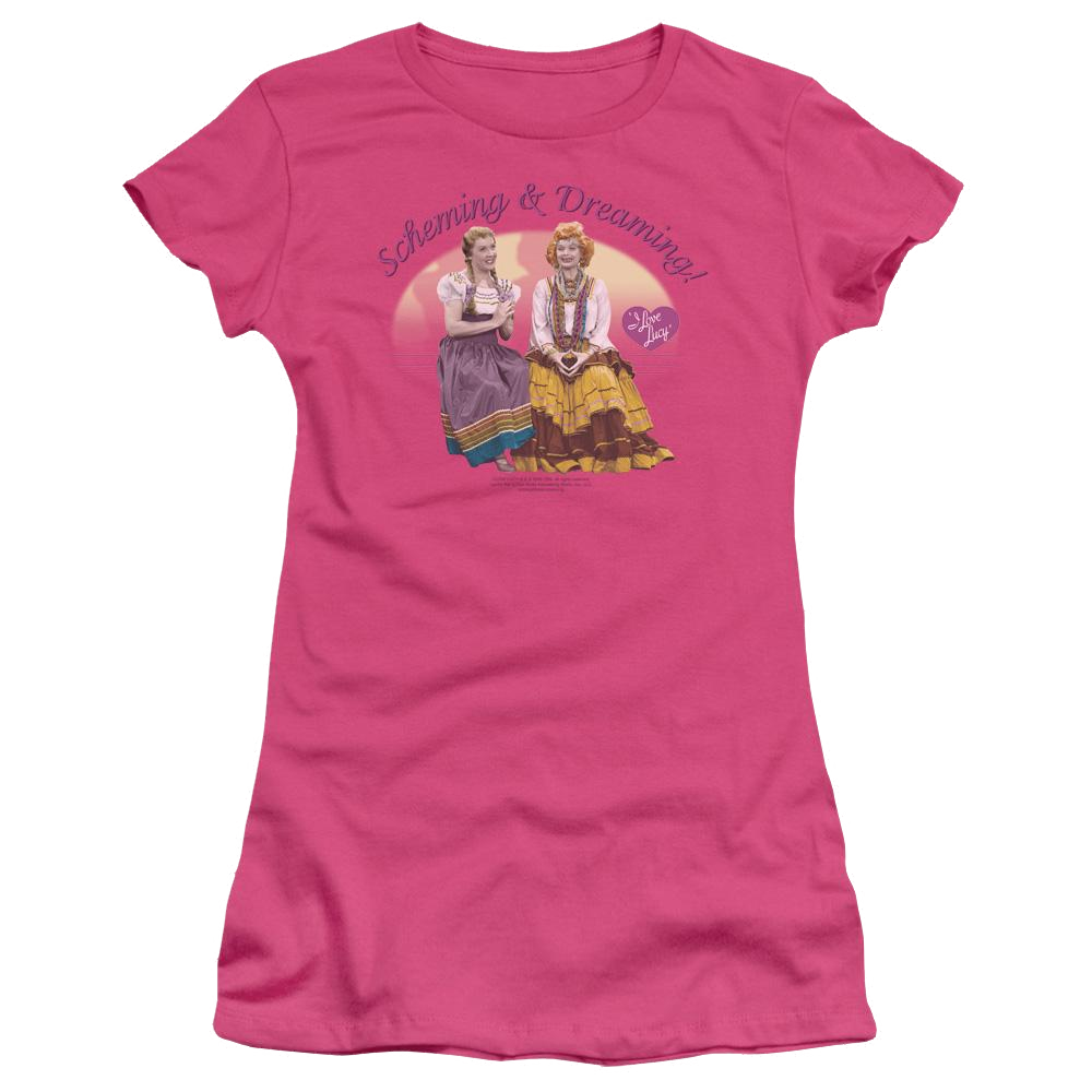 I Love Lucy Scheming And Dreaming Juniors T-Shirt Juniors T-Shirt I Love Lucy   
