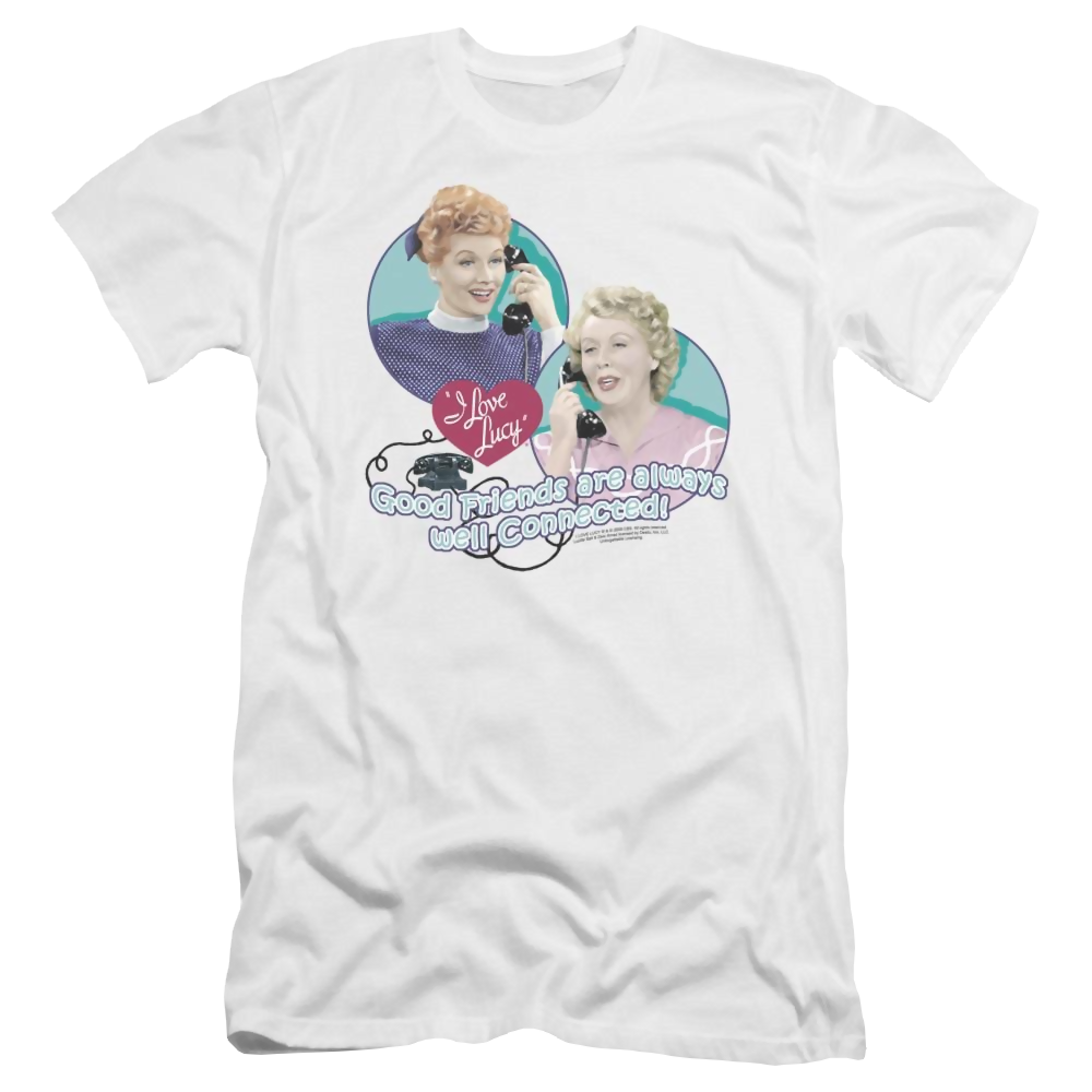 I Love Lucy Always Connected Men's Premium Slim Fit T-Shirt Men's Premium Slim Fit T-Shirt I Love Lucy   
