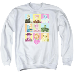 I Love Lucy So Many Faces - Men's Crewneck Sweatshirt Men's Crewneck Sweatshirt I Love Lucy   