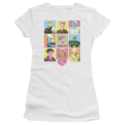 I Love Lucy So Many Faces Juniors T-Shirt Juniors T-Shirt I Love Lucy   