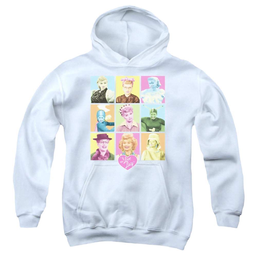 I Love Lucy So Many Faces Youth Hoodie (Ages 8-12) Youth Hoodie (Ages 8-12) I Love Lucy   