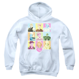 I Love Lucy So Many Faces Youth Hoodie (Ages 8-12) Youth Hoodie (Ages 8-12) I Love Lucy   