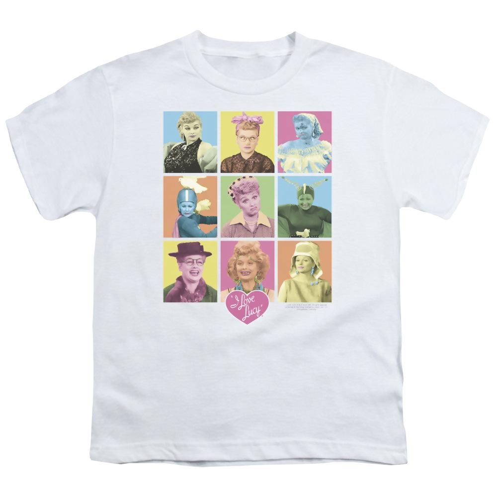 I Love Lucy So Many Faces Youth T-Shirt (Ages 8-12) Youth T-Shirt (Ages 8-12) I Love Lucy   