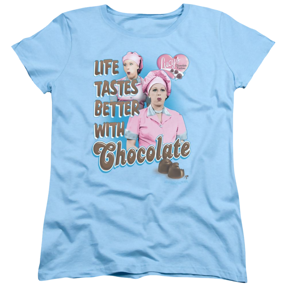 I Love Lucy Better With Chocolate Women's T-Shirt Women's T-Shirt I Love Lucy   