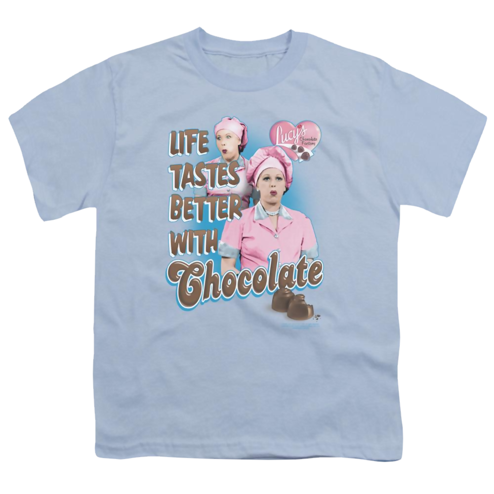 I Love Lucy Better With Chocolate Youth T-Shirt (Ages 8-12) Youth T-Shirt (Ages 8-12) I Love Lucy   