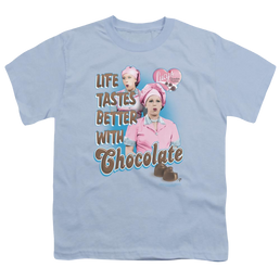 I Love Lucy Better With Chocolate Youth T-Shirt (Ages 8-12) Youth T-Shirt (Ages 8-12) I Love Lucy   