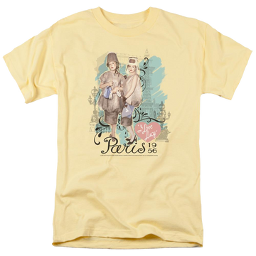 Banana men's regular fit t-shirt with I Love Lucy Paris Dress graphic