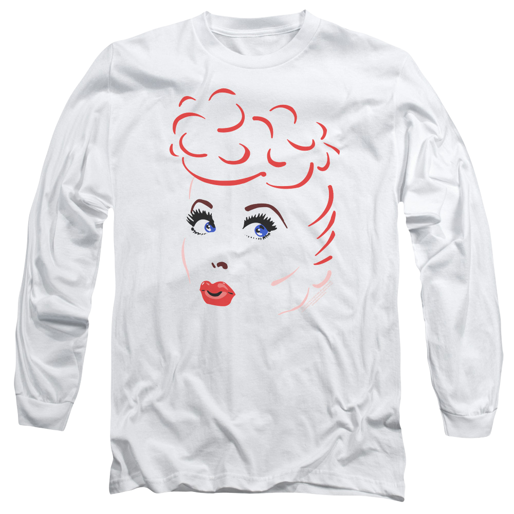 I Love Lucy Lines Face Men's Long Sleeve T-Shirt Men's Long Sleeve T-Shirt I Love Lucy   