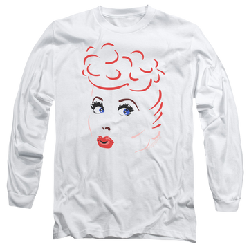 I Love Lucy Lines Face Men's Long Sleeve T-Shirt Men's Long Sleeve T-Shirt I Love Lucy   