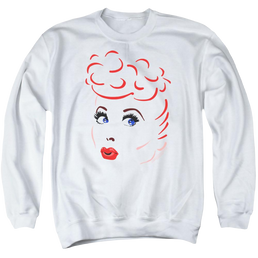 I Love Lucy Lines Face Men's Crewneck Sweatshirt Men's Crewneck Sweatshirt I Love Lucy   