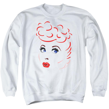 I Love Lucy Lines Face Men's Crewneck Sweatshirt Men's Crewneck Sweatshirt I Love Lucy   