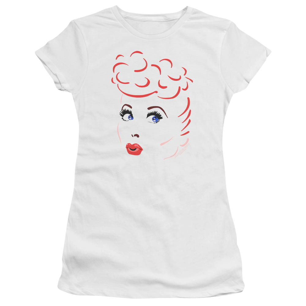 I Love Lucy Lines Face Juniors T-Shirt Juniors T-Shirt I Love Lucy   