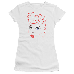 I Love Lucy Lines Face Juniors T-Shirt Juniors T-Shirt I Love Lucy   