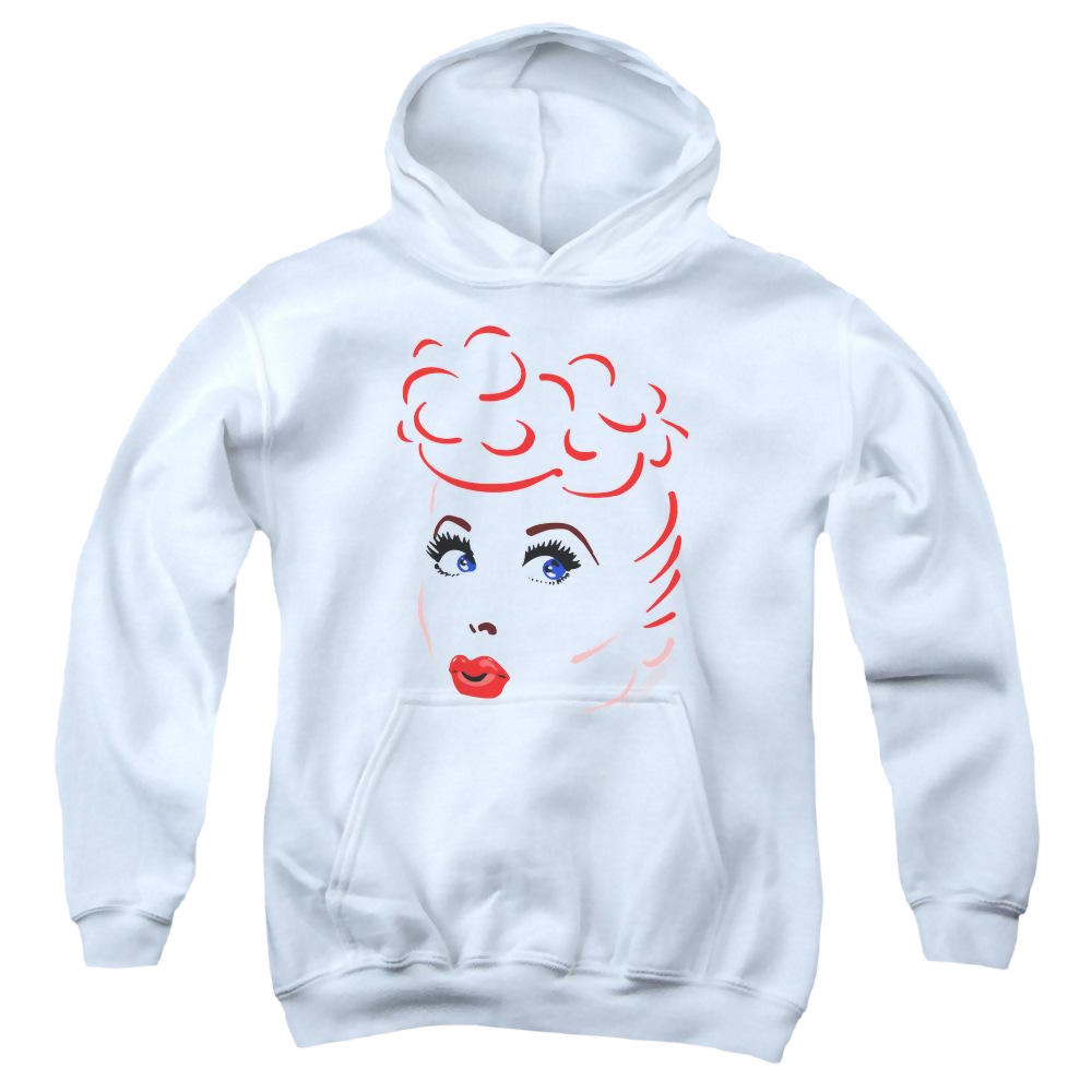 I Love Lucy Lines Face Youth Hoodie (Ages 8-12) Youth Hoodie (Ages 8-12) I Love Lucy   