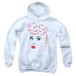 I Love Lucy Lines Face Youth Hoodie (Ages 8-12) Youth Hoodie (Ages 8-12) I Love Lucy   