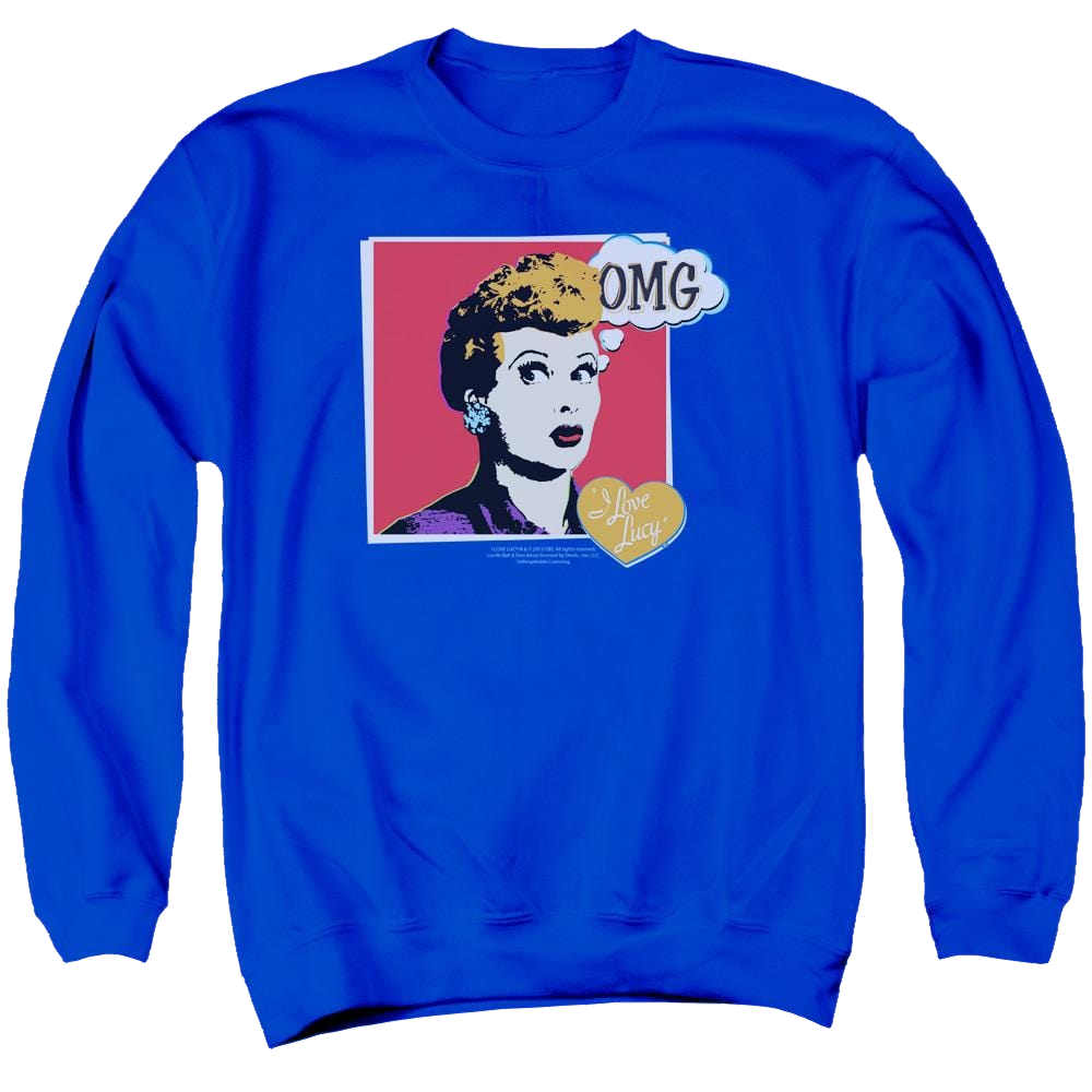 I Love Lucy I Love Worhol Omg Men's Crewneck Sweatshirt Men's Crewneck Sweatshirt I Love Lucy   