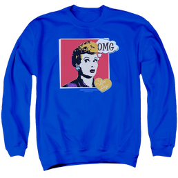 I Love Lucy I Love Worhol Omg Men's Crewneck Sweatshirt Men's Crewneck Sweatshirt I Love Lucy   