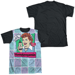 I Love Lucy All Over Vita Comic Men's Black Back T-Shirt Men's Black Back T-Shirt I Love Lucy   