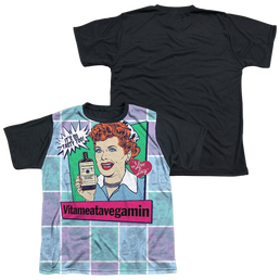 I Love Lucy All Over Vita Comic Youth Black Back T-Shirt (Ages 8-12) Youth Black Back T-Shirt (Ages 8-12) I Love Lucy   