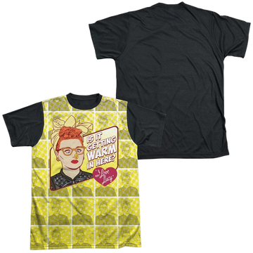 I Love Lucy Warm All Over men's black back t-shirt