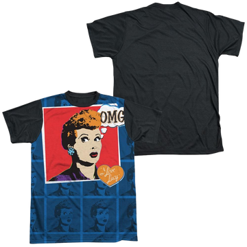 I Love Lucy Omg men's black back t-shirt