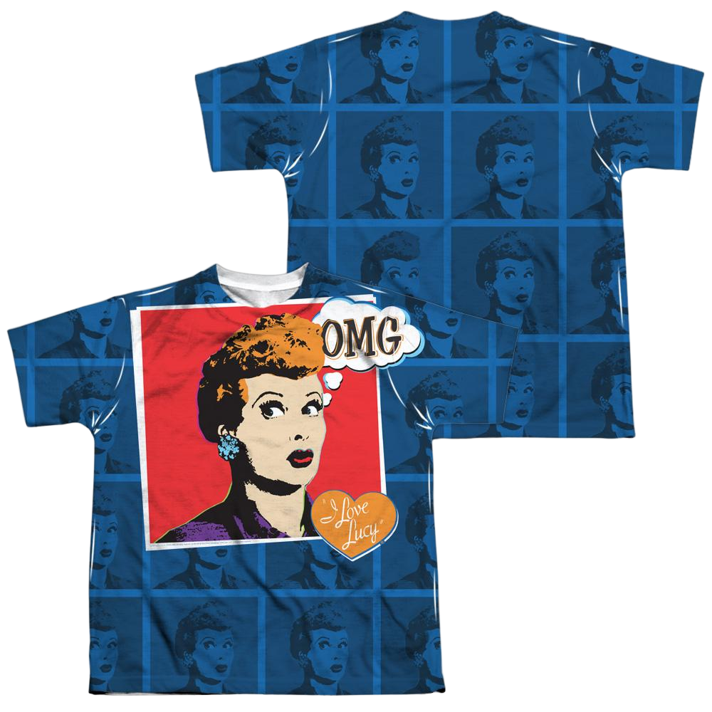 I Love Lucy Omg Youth All-Over Print T-Shirt (Ages 8-12) Youth All-Over Print T-Shirt (Ages 8-12) I Love Lucy   