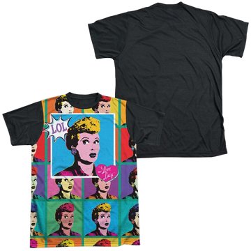 I Love Lucy Lol men's black back t-shirt
