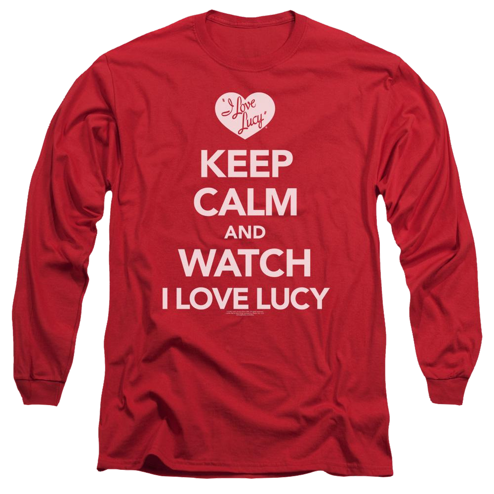 I Love Lucy Keep Calm And Watch Men's Long Sleeve T-Shirt Men's Long Sleeve T-Shirt I Love Lucy   
