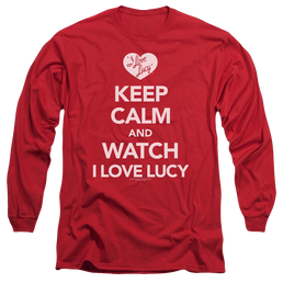 I Love Lucy Keep Calm And Watch Men's Long Sleeve T-Shirt Men's Long Sleeve T-Shirt I Love Lucy   
