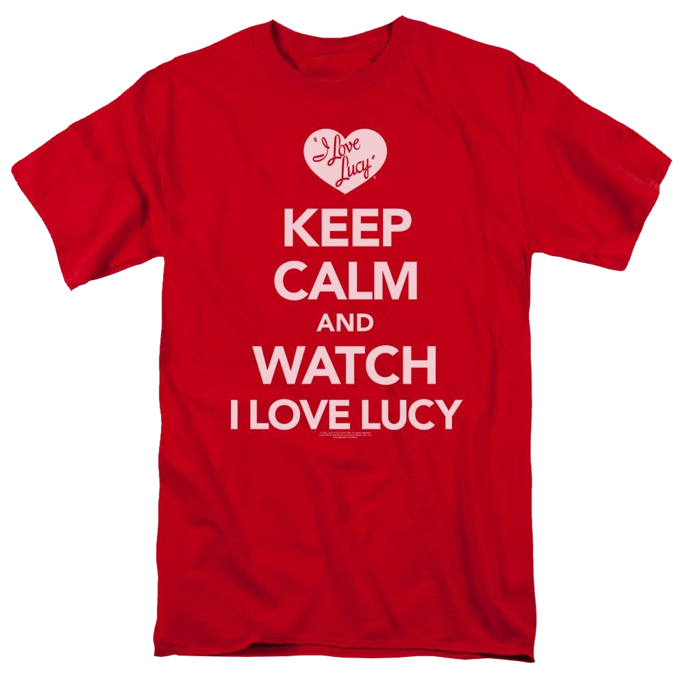 I Love Lucy Keep Calm And Watch Men's Regular Fit T-Shirt Men's Regular Fit T-Shirt I Love Lucy   