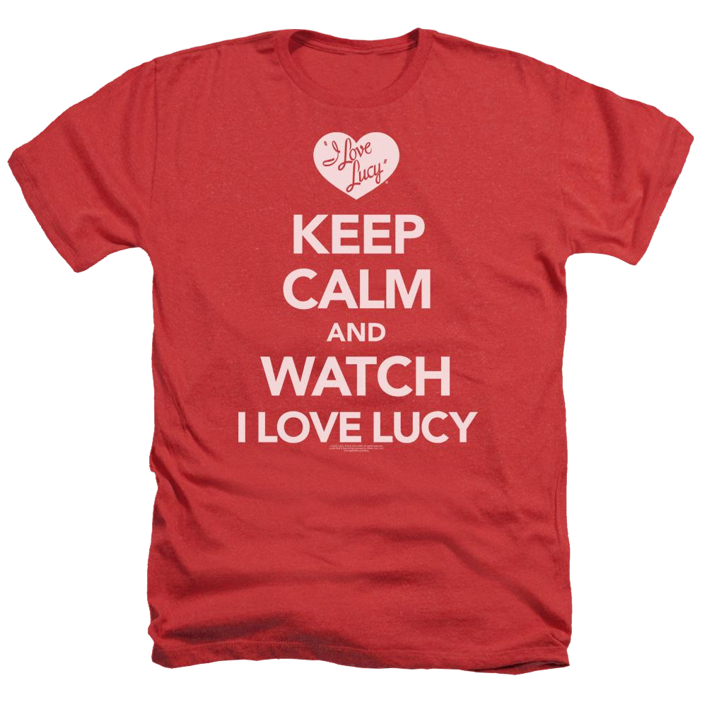 I Love Lucy Keep Calm And Watch Men's Heather T-Shirt Men's Heather T-Shirt I Love Lucy   