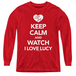 I Love Lucy Keep Calm And Watch - Youth Long Sleeve T-Shirt Youth Long Sleeve T-Shirt I Love Lucy   