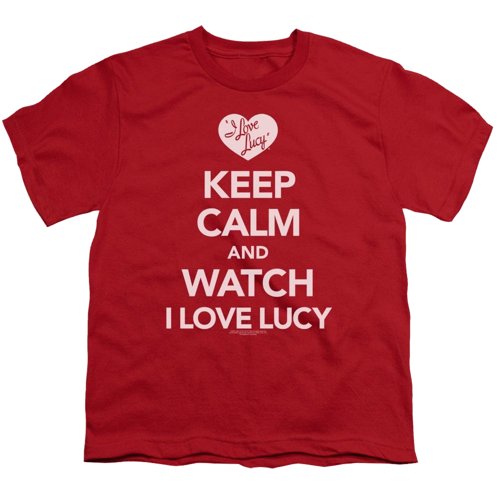 I Love Lucy Keep Calm And Watch Youth T-Shirt (Ages 8-12) Youth T-Shirt (Ages 8-12) I Love Lucy   
