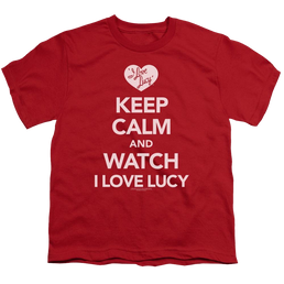 I Love Lucy Keep Calm And Watch Youth T-Shirt (Ages 8-12) Youth T-Shirt (Ages 8-12) I Love Lucy   