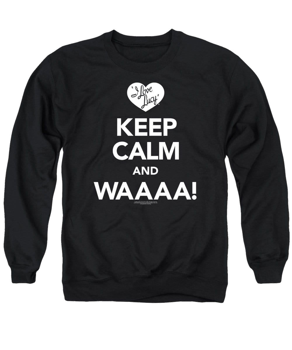 I Love Lucy Keep Calm Waaa Men's Crewneck Sweatshirt Men's Crewneck Sweatshirt I Love Lucy   