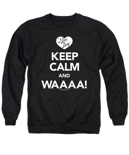 I Love Lucy Keep Calm Waaa Men's Crewneck Sweatshirt Men's Crewneck Sweatshirt I Love Lucy   