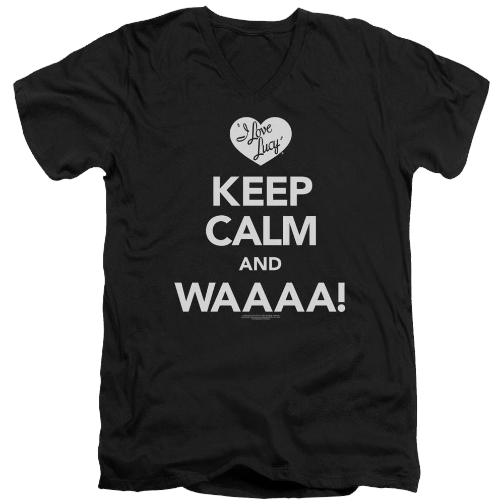 I Love Lucy Keep Calm Waaa Men's V-Neck T-Shirt Men's V-Neck T-Shirt I Love Lucy   
