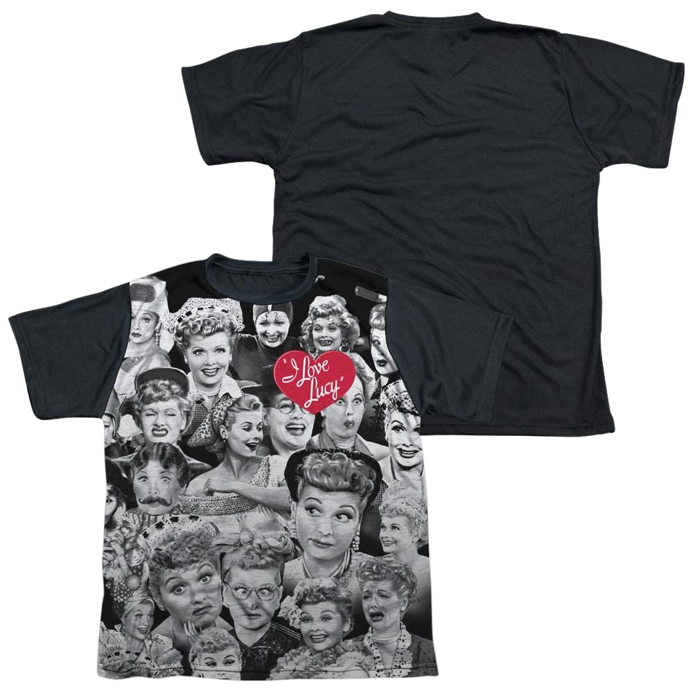 I Love Lucy Faces Youth Black Back T-Shirt (Ages 8-12) Youth Black Back T-Shirt (Ages 8-12) I Love Lucy   
