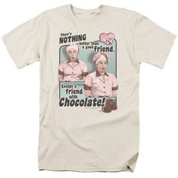 I Love Lucy Friends And Chocolate Men's Regular Fit T-Shirt Men's Regular Fit T-Shirt I Love Lucy   
